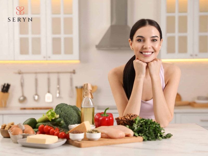 Chế độ dinh dưỡng lành mạnh giúp nuôi dưỡng cơ mặt và duy trì độ đàn hồi da Chế độ dinh dưỡng lành mạnh giúp nuôi dưỡng cơ mặt và duy trì độ đàn hồi da