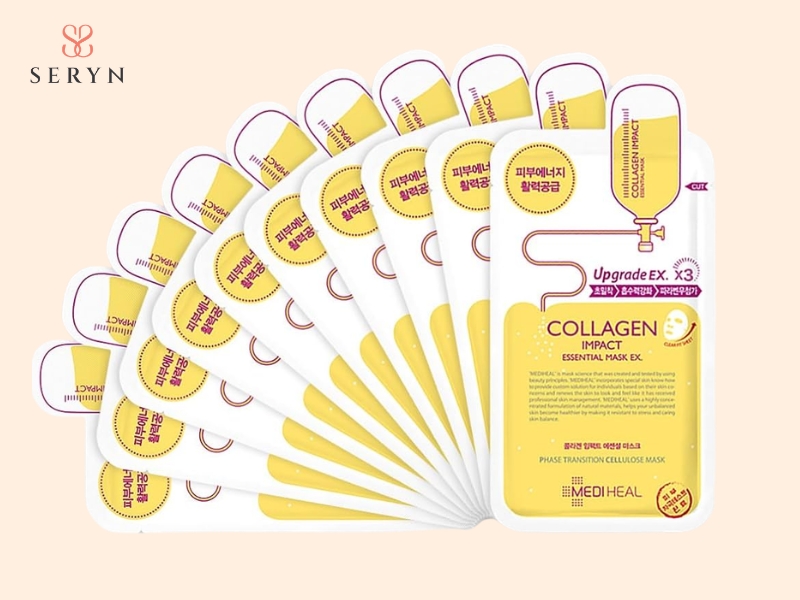 Mặt nạ nâng cơ mặt của hàn quốc Mediheal Collagen Impact Essential giúp cải thiện nếp nhăn nhẹ
