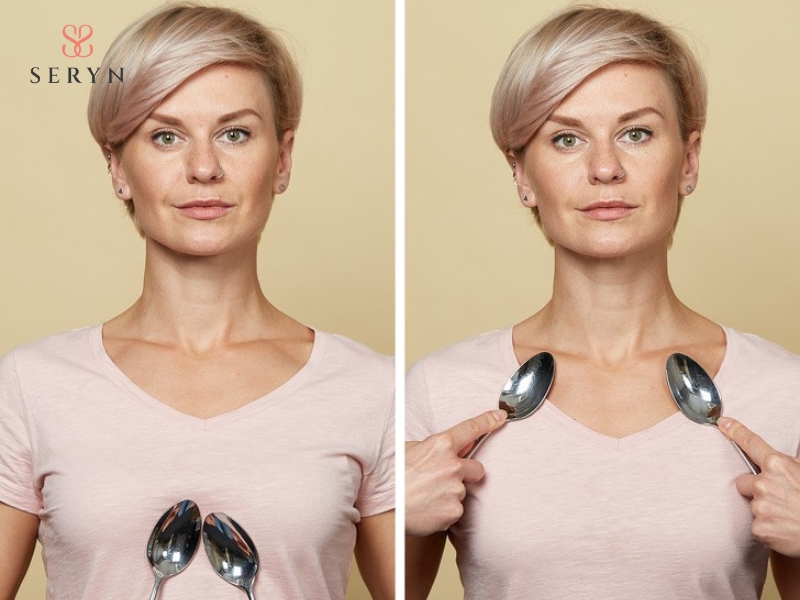 Massage mặt bằng thìa inox giúp tan mỡ nhẹ và săn chắc da