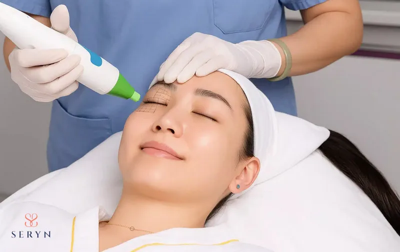 Công nghệ Thermage FLX ứng dụng sóng RF tác động xóa nhăn mắt, làm săn chắc mô da