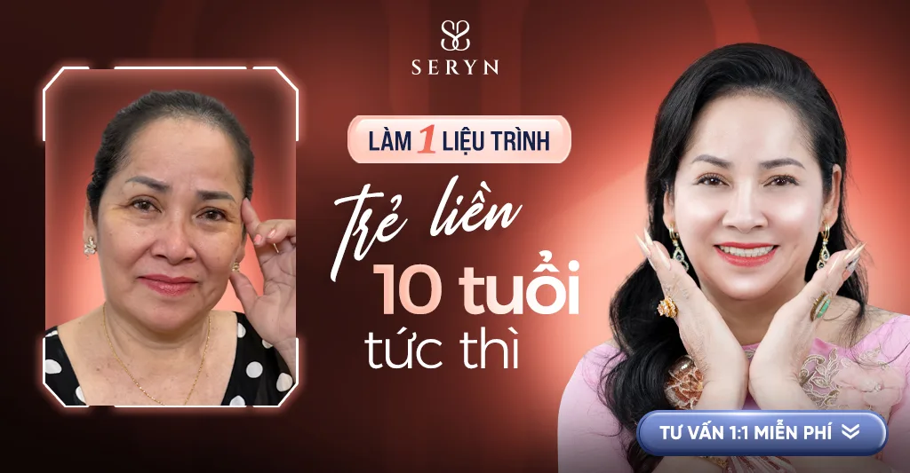 Sự thay đổi hoàn toàn trước sau của khách hàng thực hiện SERA CORE trẻ hóa mắt và toàn mặt