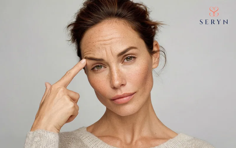 Vùng trán dễ xuất hiện nếp nhăn hơn các vùng khác bởi cấu trúc t vùng cơ