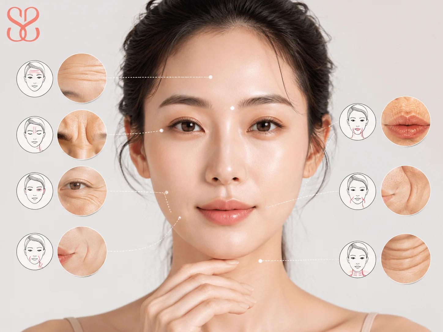 7 loại nếp nhăn trên mặt phổ biến và cách nhận biết