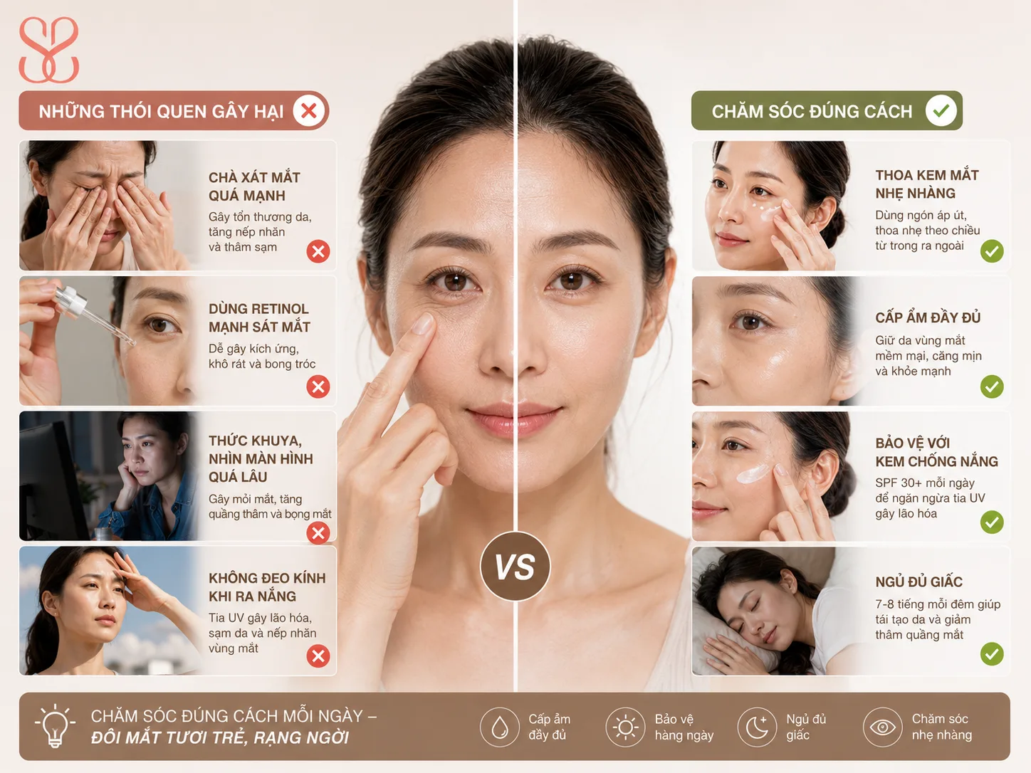 Vùng Da Mắt Bị Khô Nhăn: Cách Chăm Sóc, Giảm Thâm Hiệu Quả 2