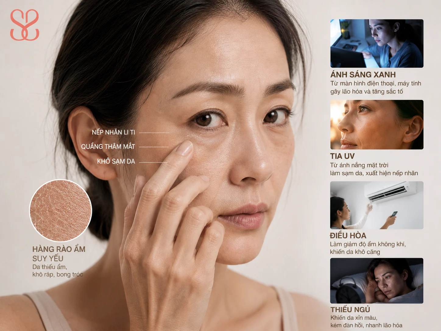 Vùng Da Mắt Bị Khô Nhăn Cách Chăm Sóc, Giảm Thâm Hiệu Quả