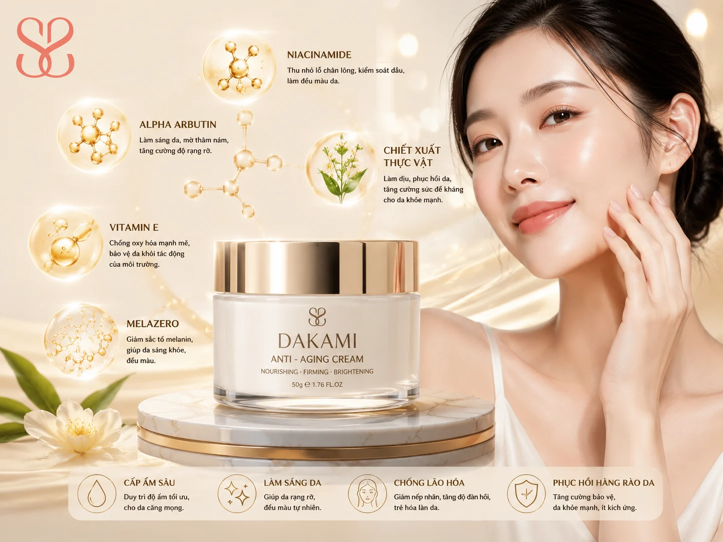 Kem chống lão hoá Dakami có tốt không?