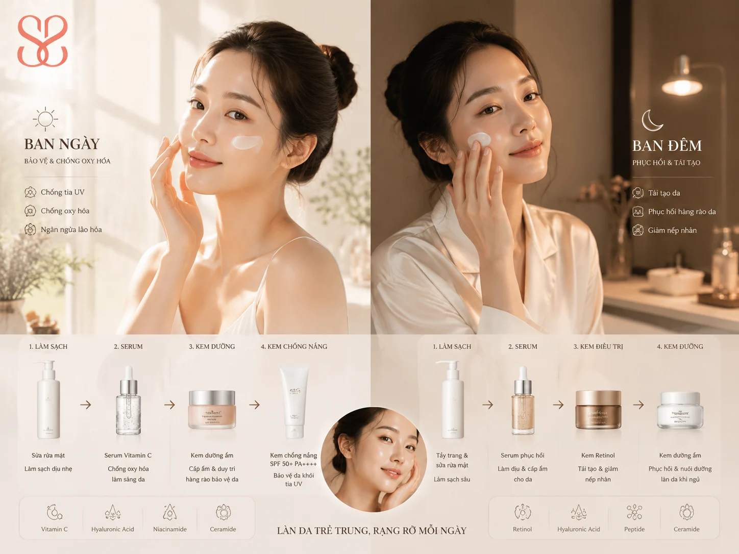 Kem chống lão hoá Hada Labo dùng ngày hay đêm, cách dùng thế nào?