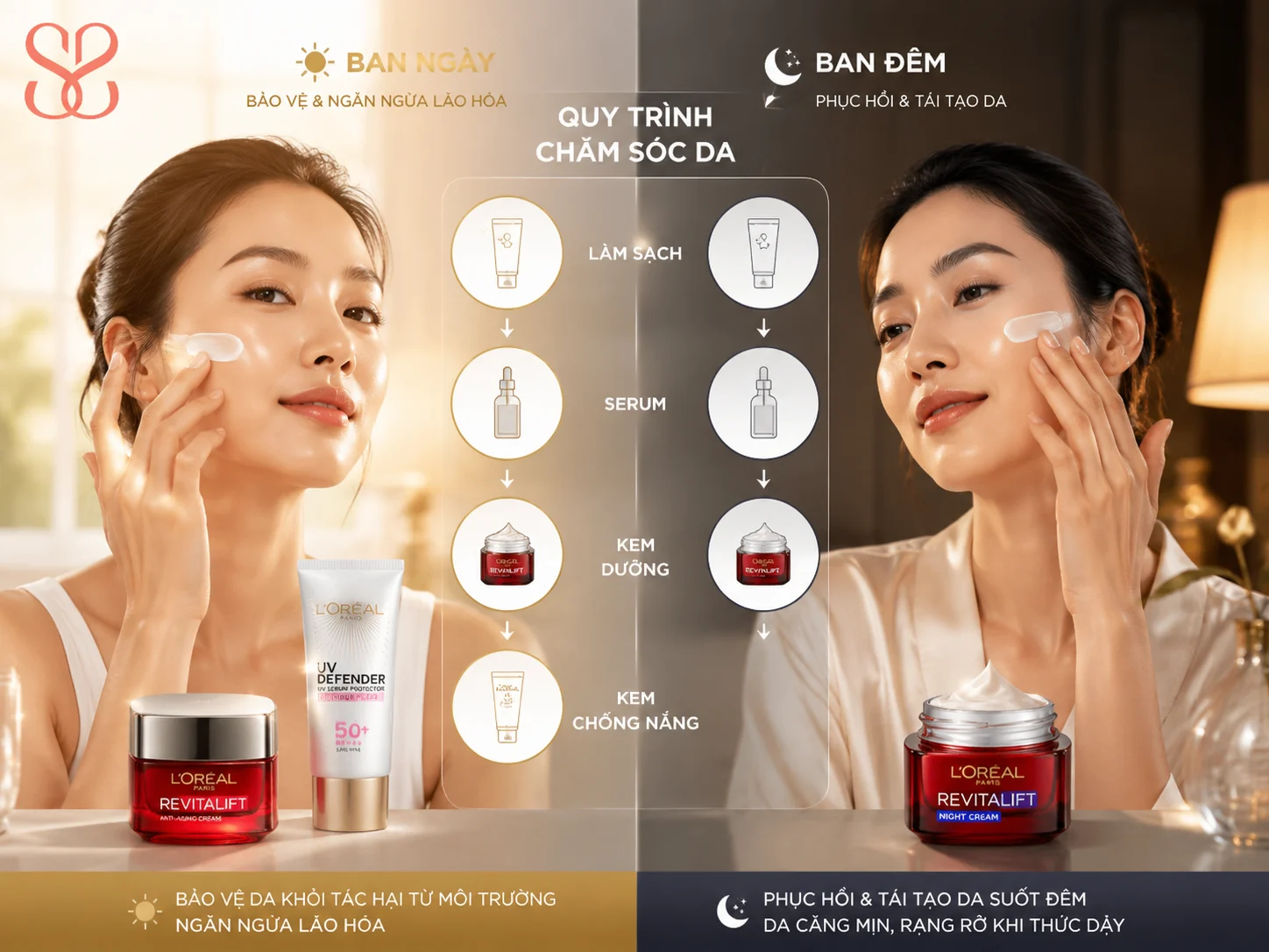Kem dưỡng ban ngày và ban đêm khác nhau thế nào + cách dùng hiệu quả