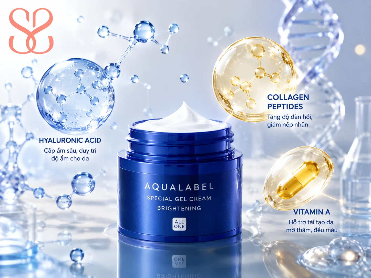 Kem chống lão hóa Shiseido Aqualabel thành phần có gì nổi bật?