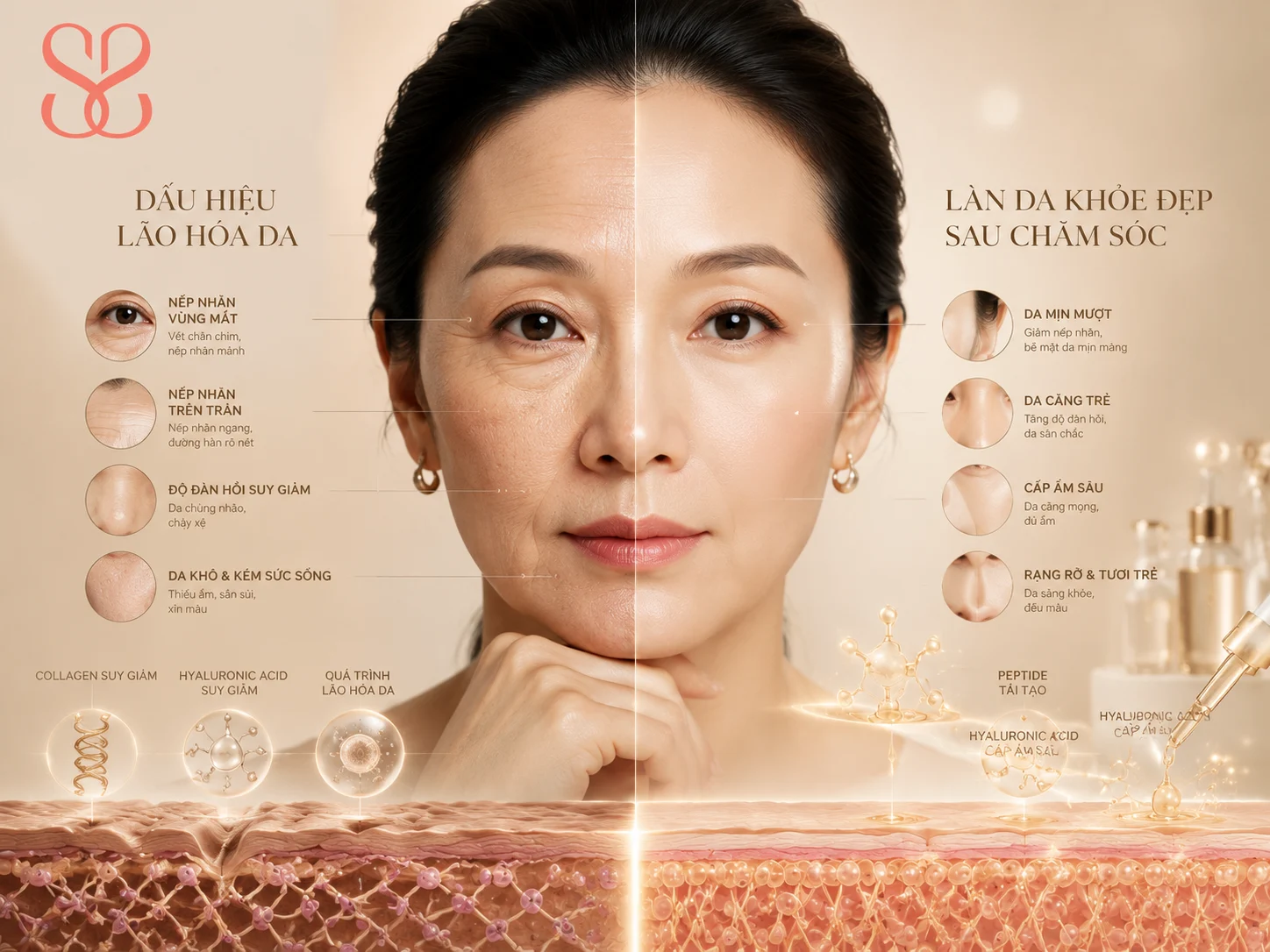 Vì sao da U40+ cần kem dưỡng chống lão hoá chuyên biệt?