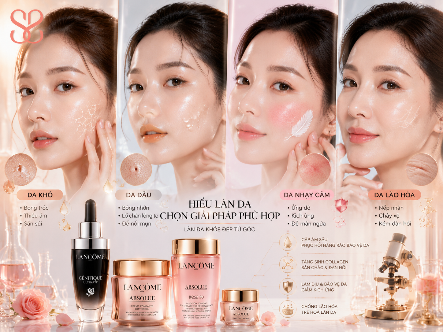 Cách chọn kem chống lão hóa Lancome nào tốt nhất theo nhu cầu da