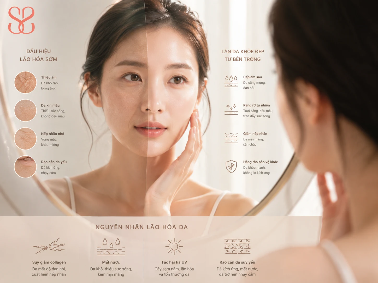 Da 25+ bắt đầu lão hóa như thế nào và vì sao cần dưỡng sớm?