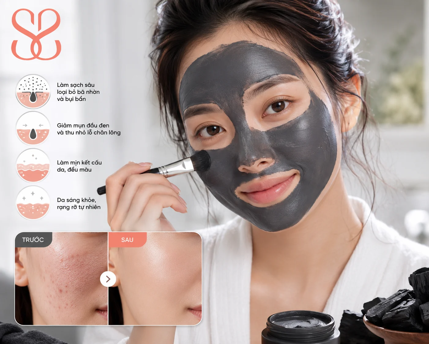 Trẻ hoá làn da bằng than hoạt tính mang lại những lợi ích gì?