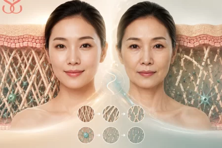 Cơ chế sinh học suy giảm collagen và elastin theo tuổi