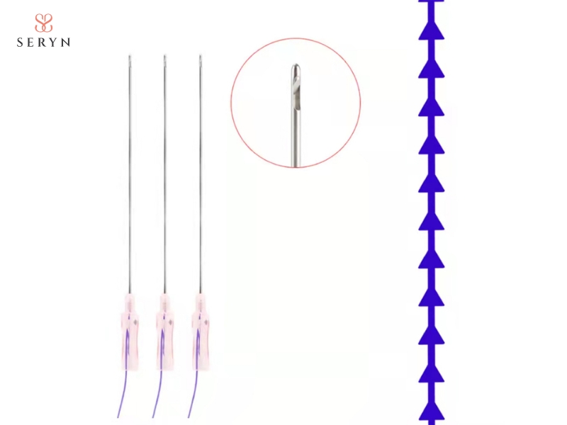 Các gai trên sợi chỉ giúp bám mô và tạo lực nâng theo hướng được bác sĩ xác định Các gai trên sợi chỉ giúp bám mô và tạo lực nâng theo hướng được bác sĩ xác định