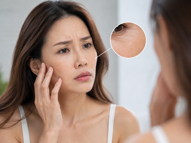 Da có thể bắt đầu chảy xệ rõ hơn từ khoảng 30 đến 35 tuổi khi collagen suy giảm theo thời gian Da có thể bắt đầu chảy xệ rõ hơn từ khoảng 30 đến 35 tuổi khi collagen suy giảm theo thời gian