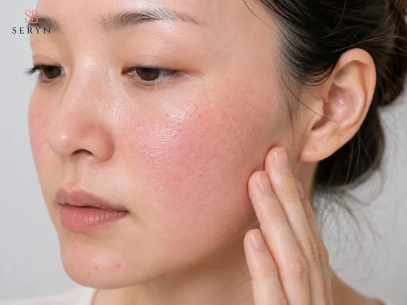 Đỏ da, khô căng hoặc bầm nhẹ có thể xuất hiện trong những ngày đầu sau lăn kim Đỏ da, khô căng hoặc bầm nhẹ có thể xuất hiện trong những ngày đầu sau lăn kim