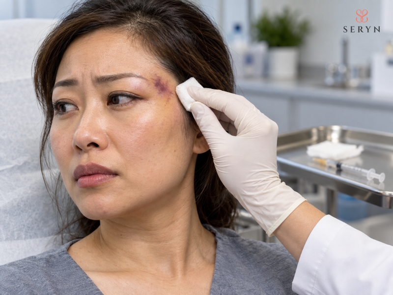 Tiêm Botox có thể gây bầm, sưng hoặc biến chứng nếu thực hiện sai kỹ thuật Tiêm Botox có thể gây bầm, sưng hoặc biến chứng nếu thực hiện sai kỹ thuật